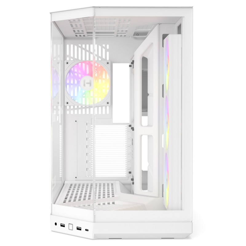 Obudowa PC HYTE Y50 Snow White, biała, szkło hartowane x 3