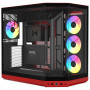 Obudowa PC HYTE Y50 Wild Cherry, czerwona, szkło hartowane x 3