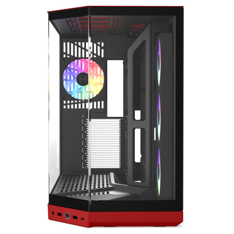 Obudowa PC HYTE Y50 Wild Cherry, czerwona, szkło hartowane x 3