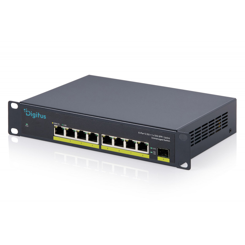 Digitus DN-80122 8-portowy niezarządzalny switch 2.5G z 1x 10G SFP+