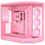 Obudowa PC HYTE Y50 Strawberry Milk, jasny róż, szkło hartowane x 3