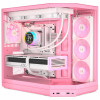Obudowa PC HYTE Y50 Strawberry Milk, jasny róż, szkło hartowane x 3