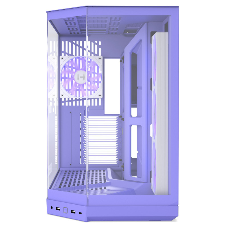 Obudowa PC HYTE Y50 Taro Milk, fioletowa, szkło hartowane x 3