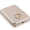 Guess GUPBM5AL4DMD 4G Strassed Metal Logo MagSafe indukcyjny powerbank 5000 mAh, 15W, złoty