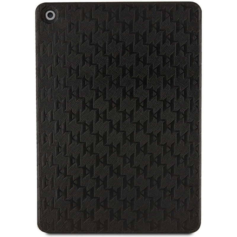 Karl Lagerfeld KLFC10SAKHPKK Saffiano Monogram Ikonik etui książkowe dla Apple iPad 10.2 (7., 8. i 9. generacji), czarny