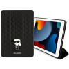 Karl Lagerfeld KLFC10SAKHPKK Saffiano Monogram Ikonik etui książkowe dla Apple iPad 10.2 (7., 8. i 9. generacji), czarny