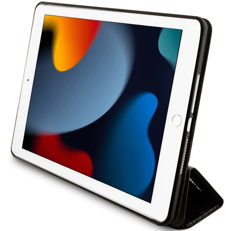 Karl Lagerfeld KLFC10SAKHPKK Saffiano Monogram Ikonik etui książkowe dla Apple iPad 10.2 (7., 8. i 9. generacji), czarny