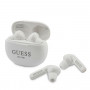 Guess GUTWS1CWHTWS Bezprzewodowe słuchawki dokanałowe ze stacją dokującą, Bluetooth 5.0, białe