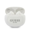 Guess GUTWS1CWHTWS Bezprzewodowe słuchawki dokanałowe ze stacją dokującą, Bluetooth 5.0, białe