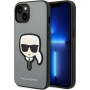 Karl Lagerfeld KLHCP14SSAPKHG Etui twarde na Apple iPhone 14, Saffiano Karl's Head Patch, srebrne