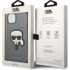 Karl Lagerfeld KLHCP14SSAPKHG Etui twarde na Apple iPhone 14, Saffiano Karl's Head Patch, srebrne
