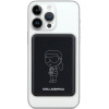 Karl Lagerfeld KLPBM5KIOTTGK Indukcyjny power bank 5000 mAh 15W, Outline Ikonik, MagSafe, czarny