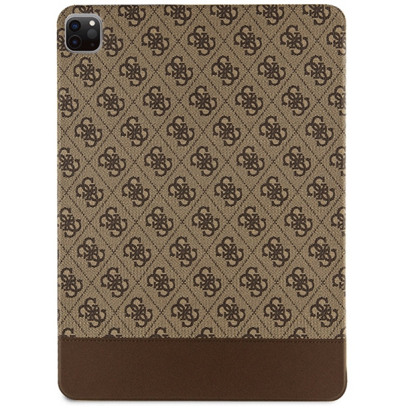 Guess GUFCP12PS4SGW Etui na Apple iPad Pro 12.9 (2020/2021/2022, 4./5./6. generacja), 4G Stripe Allover, brązowe