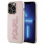 Karl Lagerfeld KLHCP15X3DMBKCP Hardcase do Apple iPhone 15 Pro Max, 3D Rubber Glitter Logo, różowy