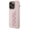 Karl Lagerfeld KLHCP15X3DMBKCP Hardcase do Apple iPhone 15 Pro Max, 3D Rubber Glitter Logo, różowy