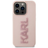 Karl Lagerfeld KLHCP15X3DMBKCP Hardcase do Apple iPhone 15 Pro Max, 3D Rubber Glitter Logo, różowy