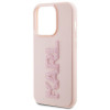 Karl Lagerfeld KLHCP15X3DMBKCP Hardcase do Apple iPhone 15 Pro Max, 3D Rubber Glitter Logo, różowy