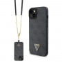 Guess GUHCP15MP4TDSCPK Apple iPhone 15 Plus / 14 Plus Hardcase, Crossbody 4G Metal Logo, czarny