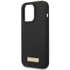 Guess GUHMP14XSBPLK Apple iPhone 14 Pro Max etui twarde, Silicone Logo Plate MagSafe, czarny