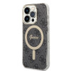 Guess GUBPP14XH4EACSK Etui + ładowarka bezprzewodowa Apple iPhone 14 Pro Max czarny hardcase, 4G Print, MagSafe