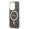 Guess GUBPP14LH4EACSK Etui + ładowarka bezprzewodowa Apple iPhone 14 Pro czarny hardcase, 4G Print, MagSafe