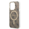 Guess GUBPP14XH4EACSW etui + ładowarka bezprzewodowa Apple iPhone 14 Pro Max brązowy hardcase, 4G Print, MagSafe