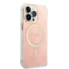 Guess GUBPP13LH4EACSP Etui + ładowarka bezprzewodowa Apple iPhone 13 Pro różowy hardcase, 4G Print, MagSafe