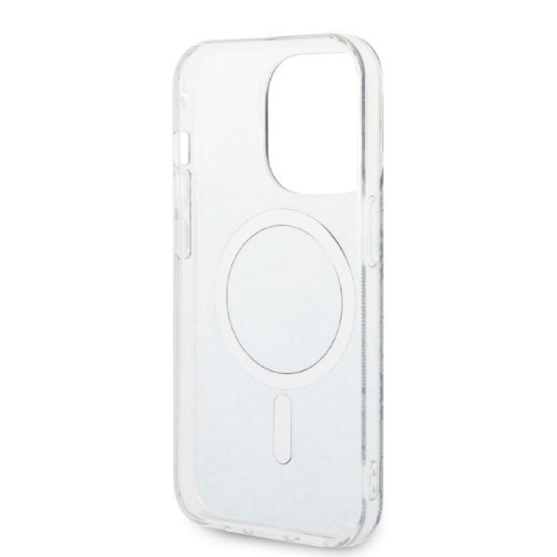 Guess GUBPP14XH4EACSB etui + ładowarka bezprzewodowa Apple iPhone 14 Pro Max niebieskie hardcase, 4G Print, MagSafe