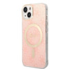 Guess GUBPP14MH4EACSP Etui + ładowarka bezprzewodowa Apple iPhone 14 Plus / iPhone 15 Plus różowe etui twarde, 4G Print, MagSafe