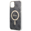 Guess GUBPP14MH4EACSK Etui + ładowarka bezprzewodowa Apple iPhone 14 Plus / iPhone 15 Plus czarny hardcase, 4G Print, MagSafe