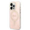 Guess GUBPP14LH4EACSP Etui + ładowarka bezprzewodowa Apple iPhone 14 Pro różowy hardcase, 4G Print, MagSafe