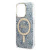 Guess GUBPP14LH4EACSB Etui + ładowarka bezprzewodowa Apple iPhone 14 Pro niebieski hardcase, 4G Print, MagSafe