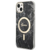 Guess GUBPP14MHMEACSK Etui + ładowarka bezprzewodowa Apple iPhone 14 Plus / iPhone 15 Plus czarny hardcase, Marble, MagSafe