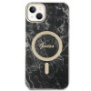 Guess GUBPP14MHMEACSK Etui + ładowarka bezprzewodowa Apple iPhone 14 Plus / iPhone 15 Plus czarny hardcase, Marble, MagSafe
