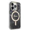 Guess GUBPP14XHMEACSK Etui + ładowarka bezprzewodowa Apple iPhone 14 Pro Max czarny hardcase, Marble, MagSafe