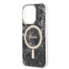 Guess GUBPP14XHMEACSK Etui + ładowarka bezprzewodowa Apple iPhone 14 Pro Max czarny hardcase, Marble, MagSafe