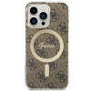 Guess GUBPP13LH4EACSW Etui + ładowarka bezprzewodowa Apple iPhone 13 Pro brązowy Hardcase, 4G Print, MagSafe