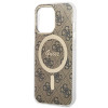 Guess GUBPP13LH4EACSW Etui + ładowarka bezprzewodowa Apple iPhone 13 Pro brązowy Hardcase, 4G Print, MagSafe