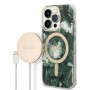 Guess GUBPP14XHJEACSA Etui + ładowarka bezprzewodowa do Apple iPhone 14 Pro Max, Jungle, zielone etui twarde, MagSafe