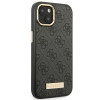Guess GUHMP14MU4GPRK Apple iPhone 14 Plus / 15 Plus czarne etui twarde, 4G Logo Plate, MagSafe