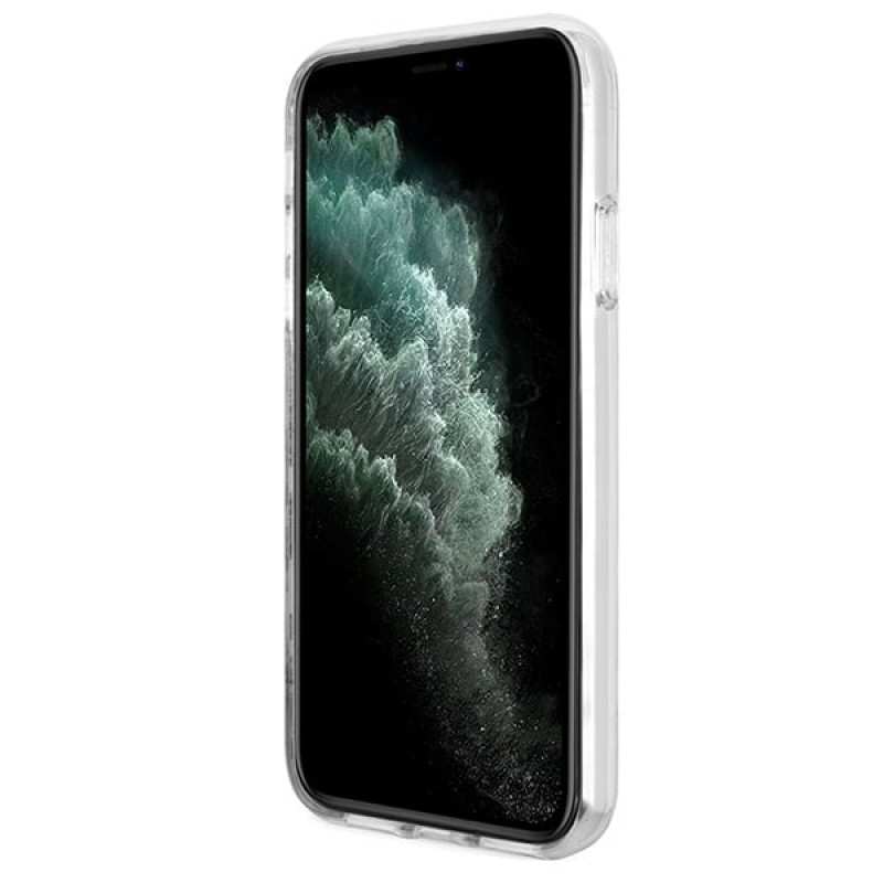 Guess GUBPN61H4EACSW Etui + ładowarka bezprzewodowa do Apple iPhone 11, 4G Print, brązowe etui twarde, MagSafe