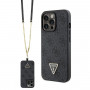 Guess GUHCP13LP4TDSCPK Apple iPhone 13/13 Pro czarny hardcase, Crossbody 4G Metal Logo