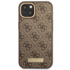 Guess GUHMP14MU4GPRW Apple iPhone 14 Plus / 15 Plus brązowe etui twarde, 4G Logo Plate, MagSafe