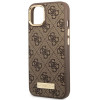 Guess GUHMP14MU4GPRW Apple iPhone 14 Plus / 15 Plus brązowe etui twarde, 4G Logo Plate, MagSafe