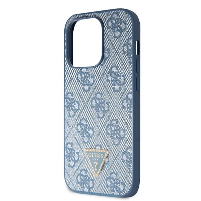 Guess GUHCP14XP4TDSCPB Apple iPhone 14 Pro Max niebieskie etui twarde, Crossbody 4G Metal Logo