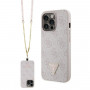 Guess GUHCP13LP4TDSCPP Apple iPhone 13/13 Pro różowy hardcase, Crossbody 4G Metal Logo