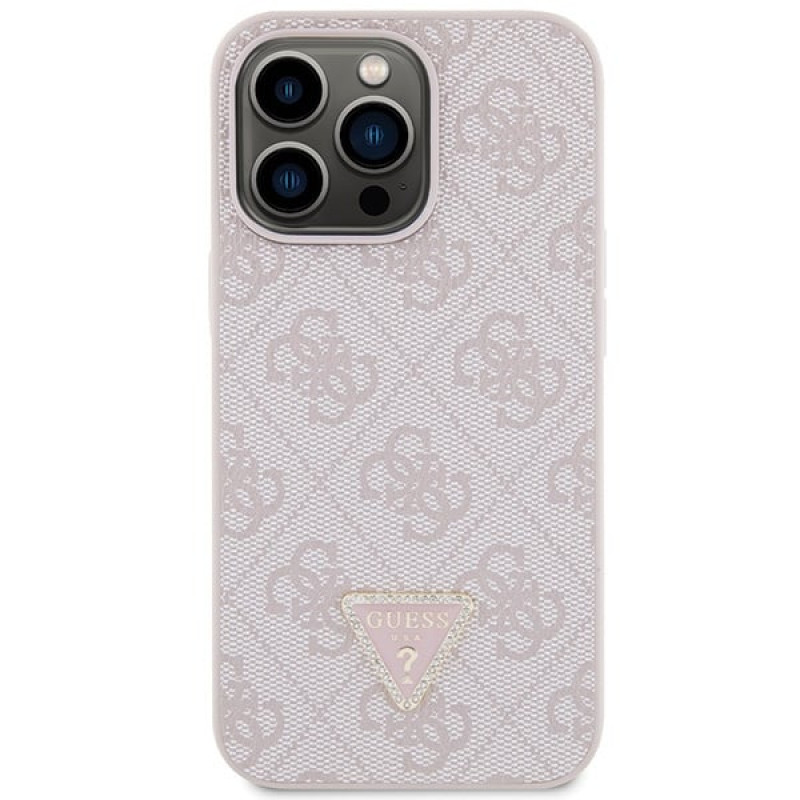 Guess GUHCP13LP4TDSCPP Apple iPhone 13/13 Pro różowy hardcase, Crossbody 4G Metal Logo