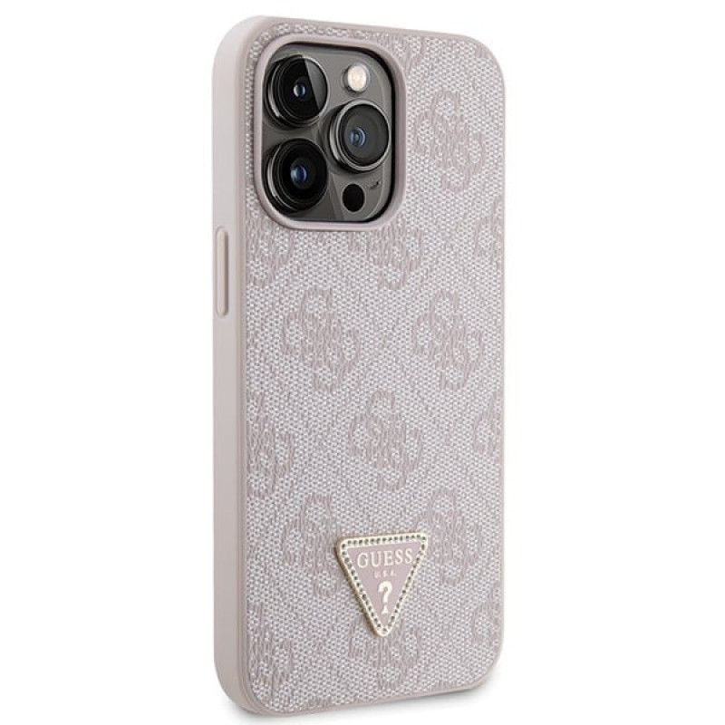 Guess GUHCP13LP4TDSCPP Apple iPhone 13/13 Pro różowy hardcase, Crossbody 4G Metal Logo