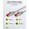 Kabel krosowy (patchcord) Goobay CAT 6 S/FTP (PiMF), 5 m, szary, zestaw 10 szt., żyła miedziana (CU), powłoka bezhalogenowa (LSZH)