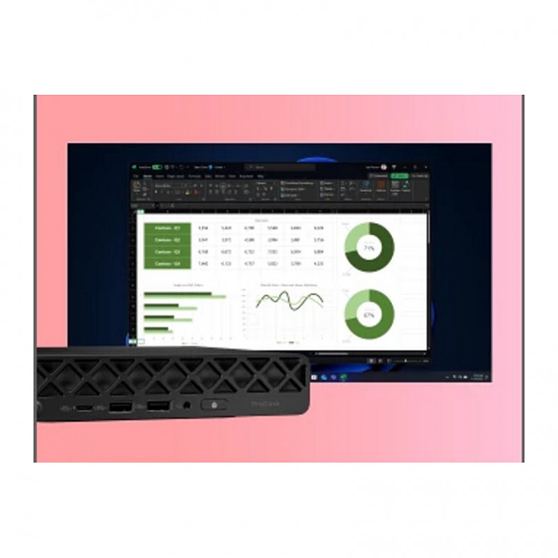 HP ProDesk 4 Mini G1i Mini PC, Intel Core Ultra 5 235T, 16 GB RAM, 512 GB SSD, Windows 11 Pro